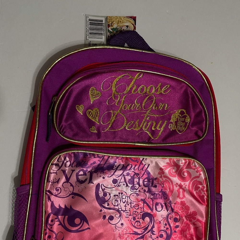 Ever After High Purse Large Backpack 16 Tall, New With Tag! - Picture 3 of 3